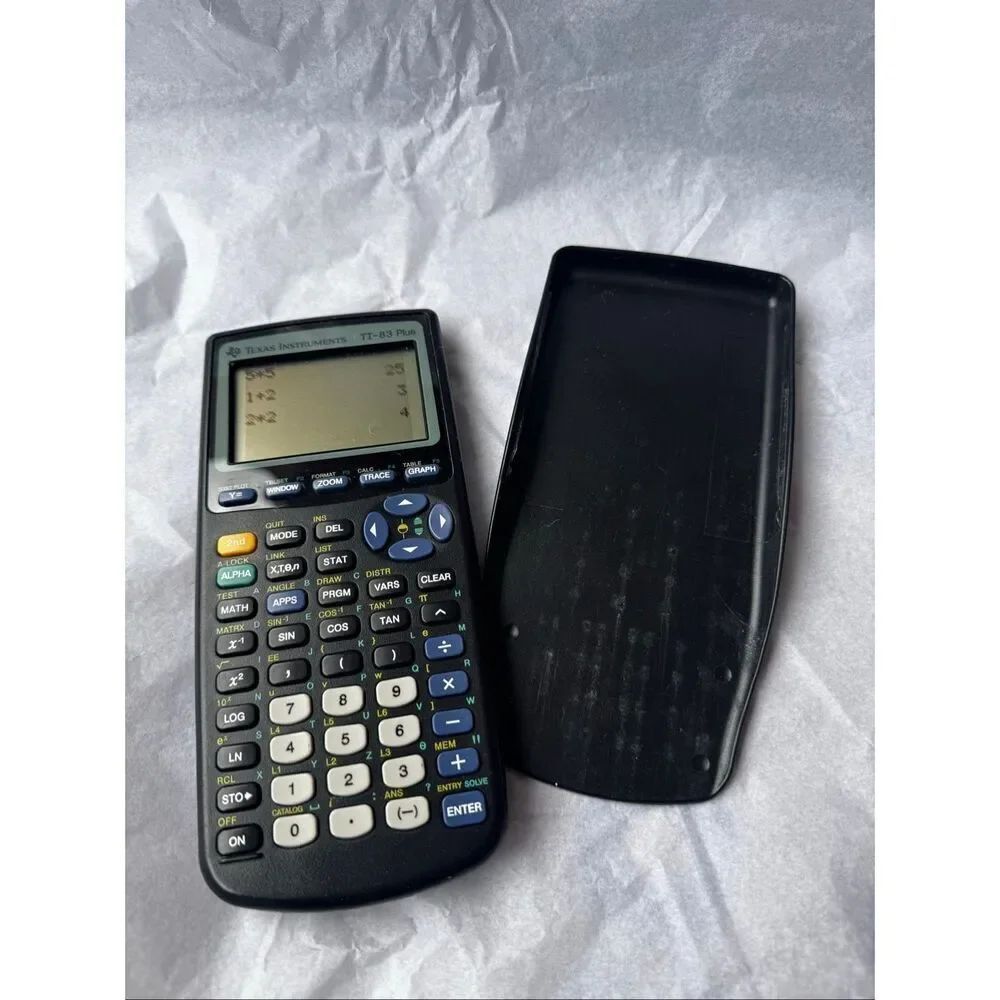 Texas Instruments TI-83 Plus Graphing Calculator w/ Cover Tested Pre Owned